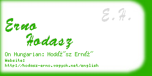 erno hodasz business card